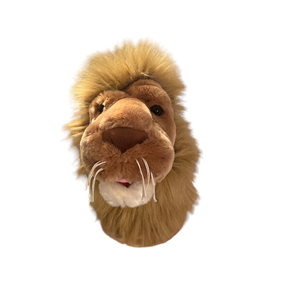 DAN DEE Hand Puppet Big Lion Head Mouth Opens Canine Teeth Tongue Whiskers - Picture 3 of 11